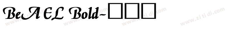BeA EL Bold字体转换